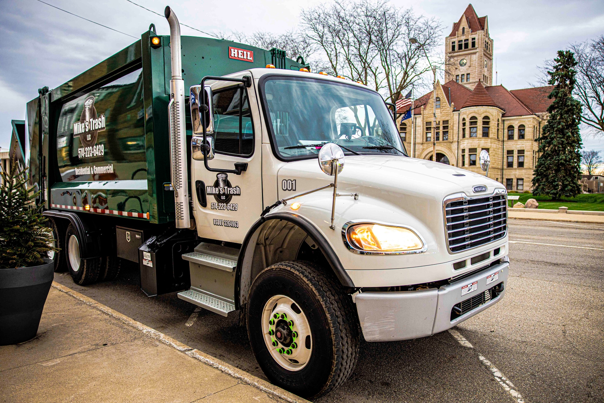 Professional Mike's Trash fleet serving the community