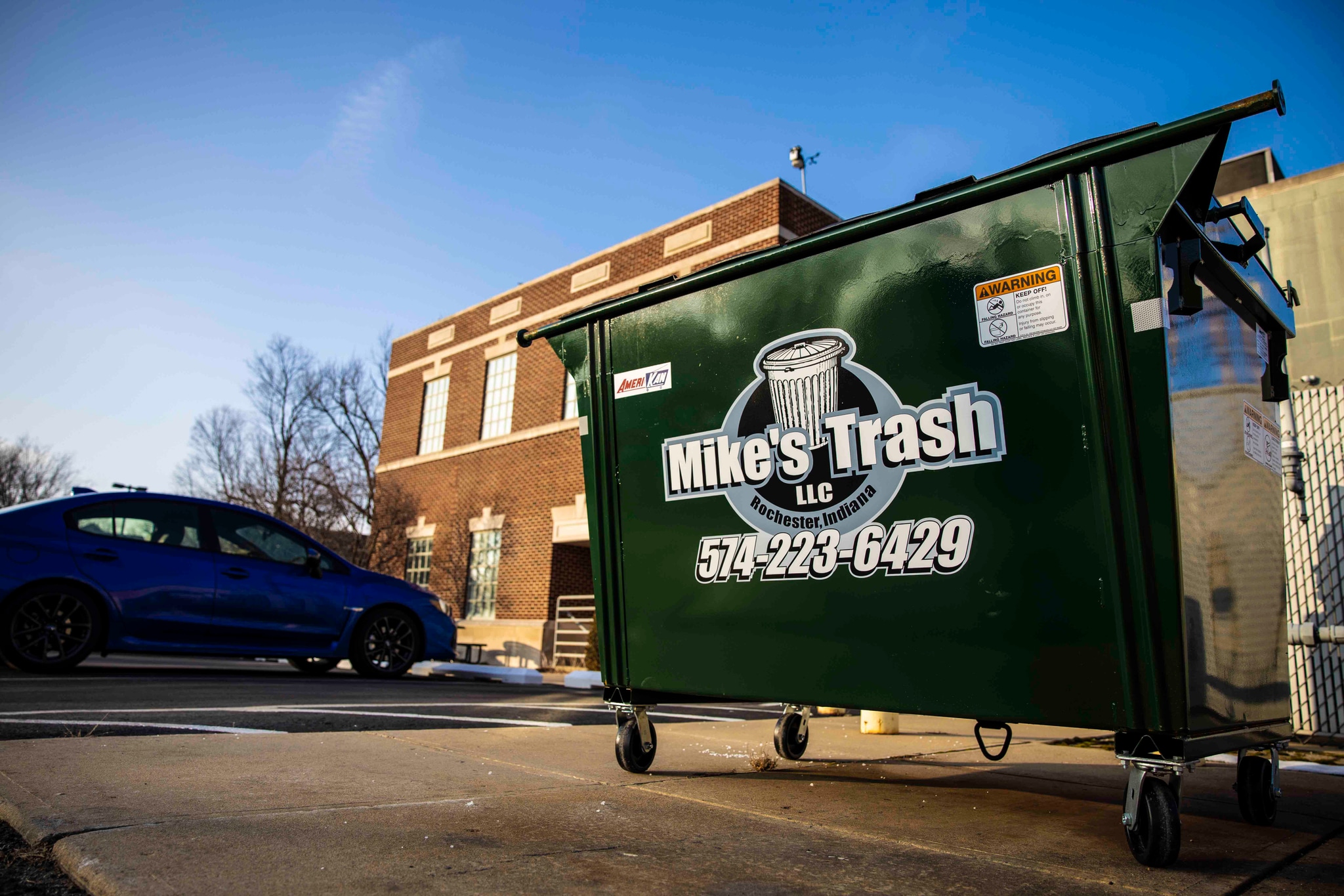 Professional dumpster placement
